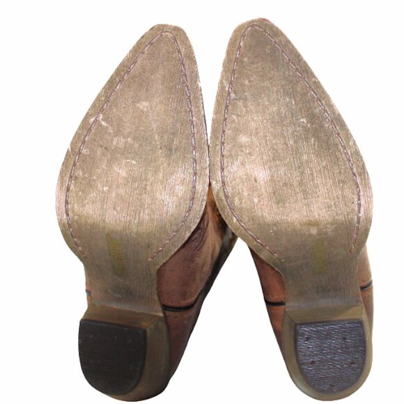 Rawhide Abilene Western Two Tone Earthy Brown Vintage Leather Snip Toe B… - Picture 8 of 11